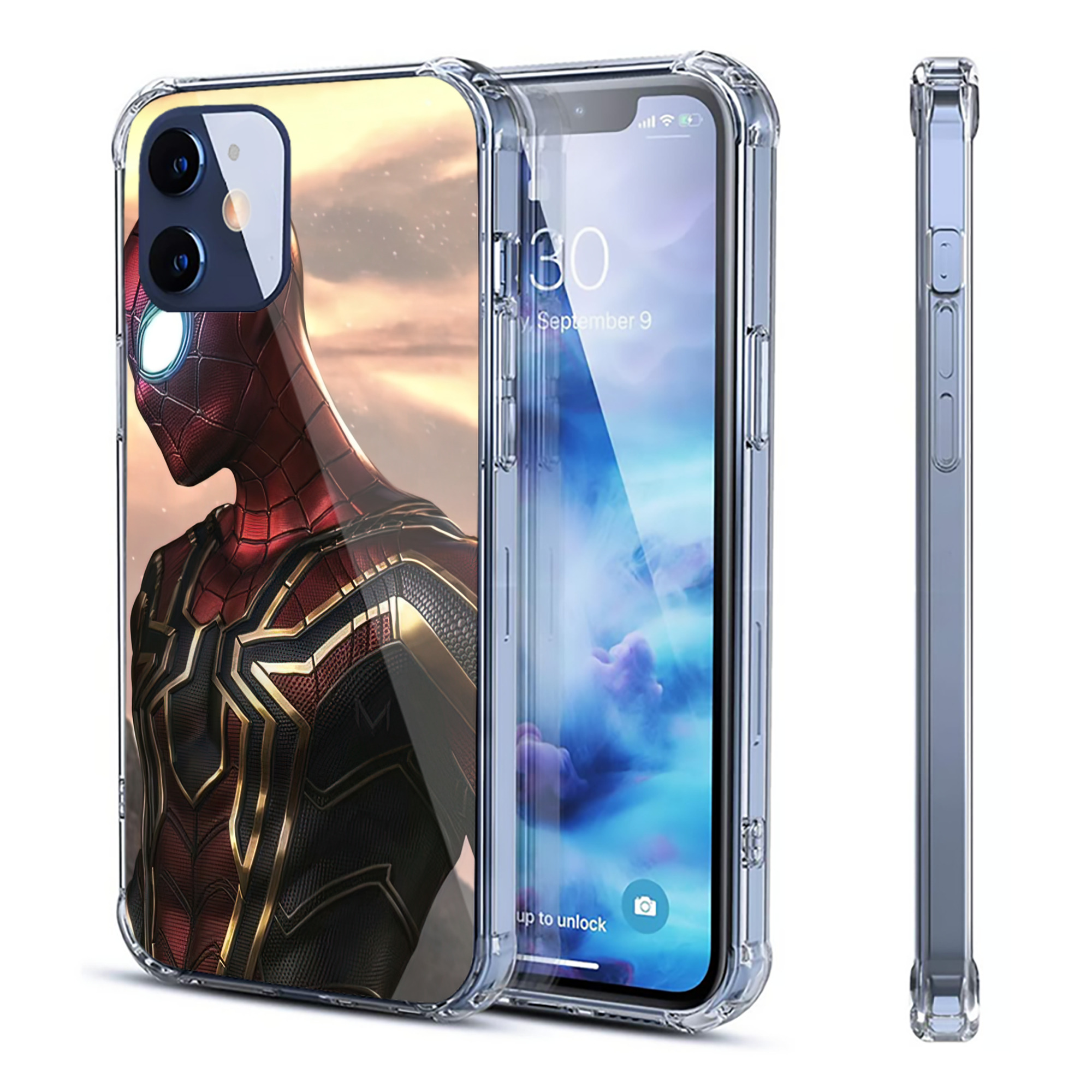 （画像用） Spider Man スパイダーマン 【iPhone 12シリーズ対応】透明スマホケース（クリアソフトケース）